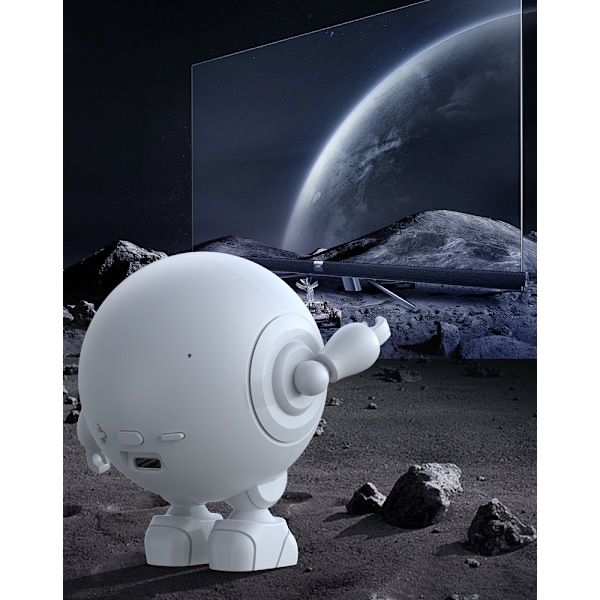 Bluetooth-robottikaiutin, söpö, kannettava, pieni teräs, Bluetooth