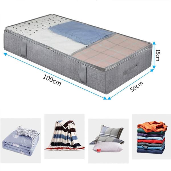 2-pack förvaringslådor under sängen, stor kapacitet Blanke