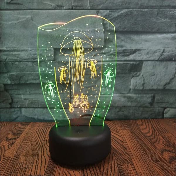 3D Optisk Illusjon Manet Fargerik Lyseffekt Berøring