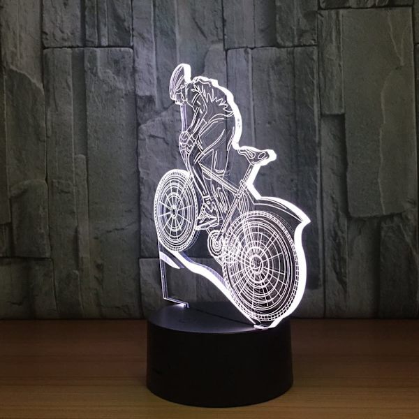 Mountainbike USB 3D LED-lampa - Perfekt för idrottsälskare - 7 färger