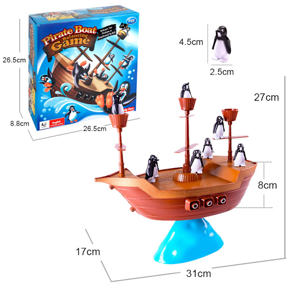 Don't Rock the Boat Brætspil - Familiespil til Børn og Voksne, Brætspil til Familieaften, Udvikler Hånd-Øje Koordination, Balancelegetøj til Børn