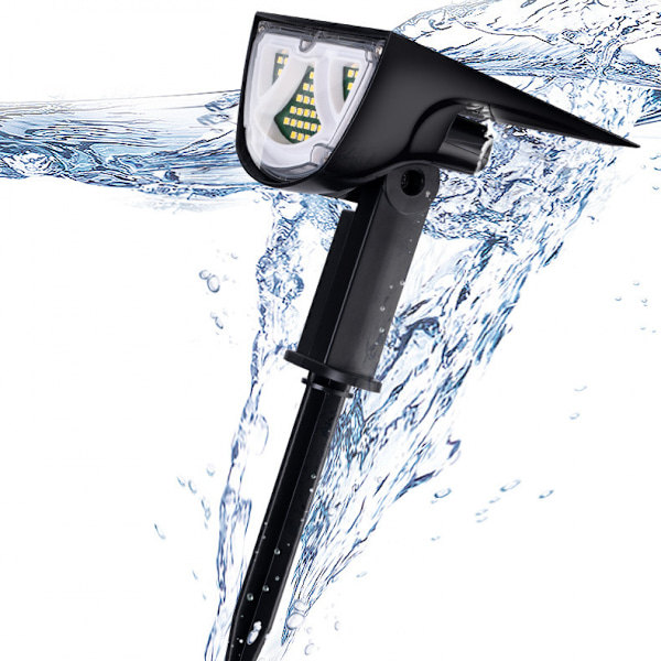 Solcelle Landskapsspotlights 30 LED, IP65 Vanntett Solcelle Sp Cold White