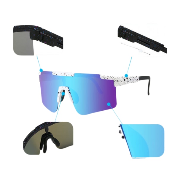 Sportsolglasögon, UV400 skyddande ridsolglasögon med A