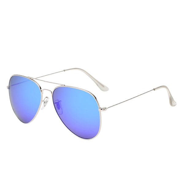 Polariserade Aviator Solglasögon för Män Kvinnor Metall Flat Top Su