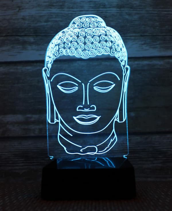 3D Natlampe 9'' Lampe Touch-Switch LED 7 Farver Dekor/Indo