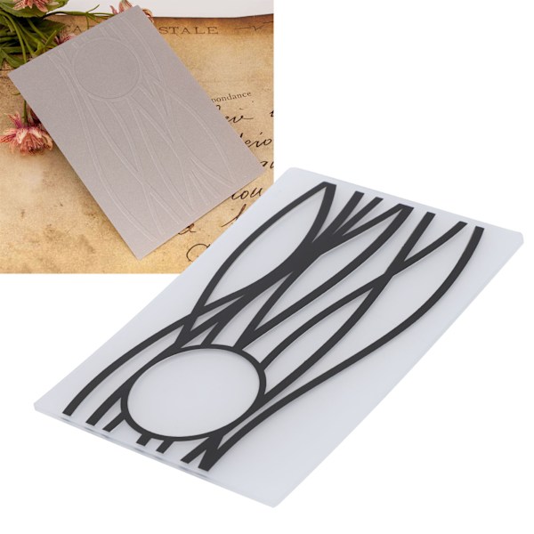 4 stk. plast prægemapper DIY kortfremstilling scrapbooking præget skabelon papirhåndværk EM243