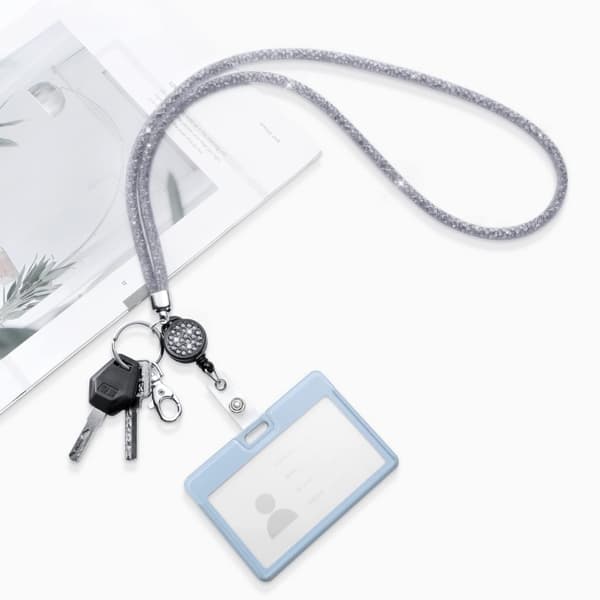 ID-kort snor med 32,9\" stropp for ID-kort, grå, 1 pakke Grey