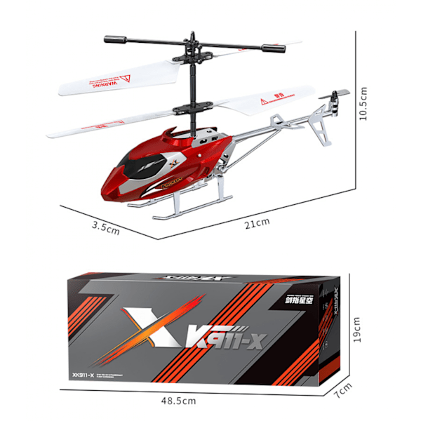 Fjärrstyrd helikopter, 2,5 kanal, hög och låg hastighet, LED Li