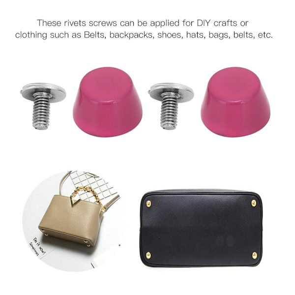 12mm Oval Head Rivets Screws Hardware Bag Decor Studs Button Nail Rivet Metal Buckles (#02)