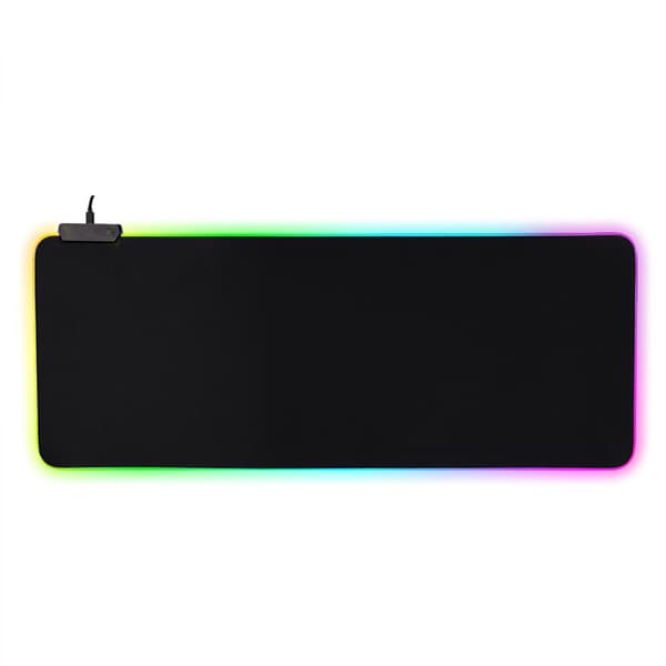 Gaming Musematte - Stor utvidet 8 lysmodus Myk LED Musematte, Sklisikker gummibase, Vanntett, Datamaskin Tastatur Musematte Matte for Pro Gamer