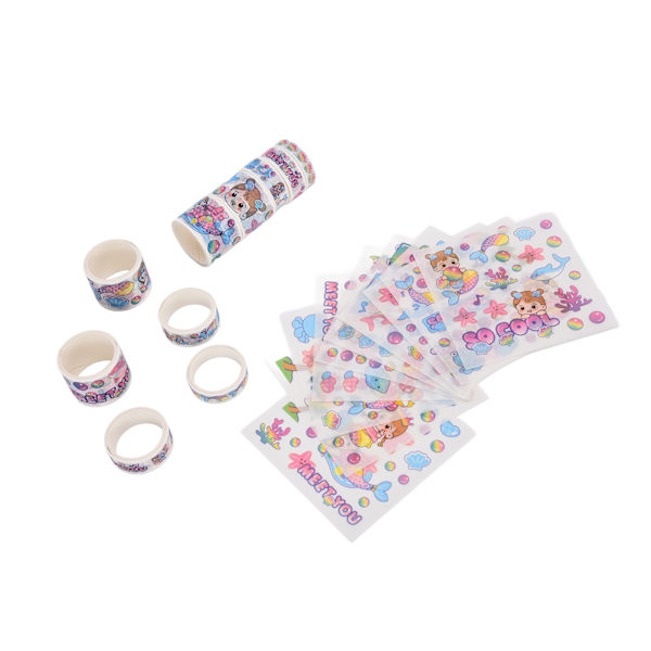 Washi Tape 3 forskellige størrelser Ingen rester Ingen skæring DIY Produktion Bærbar dekorativ tape