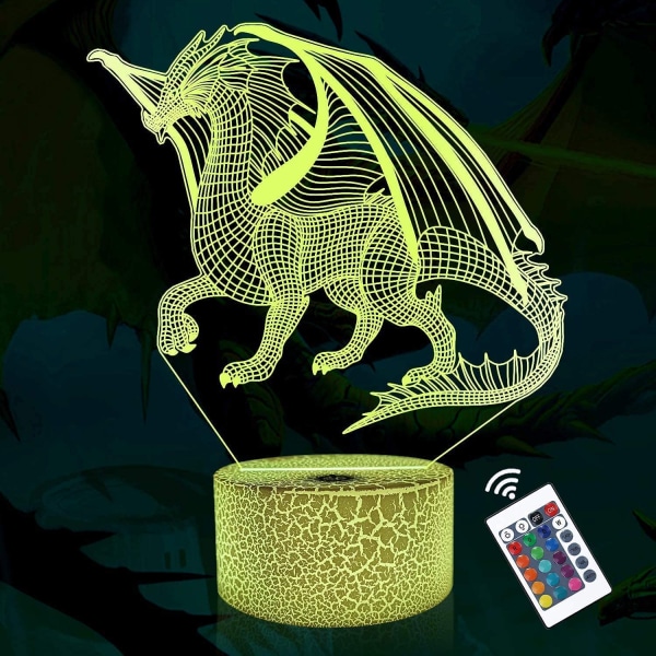3D Dinosaur Night Light Lamp Leksaker, Dinosaur Lights Lampor för