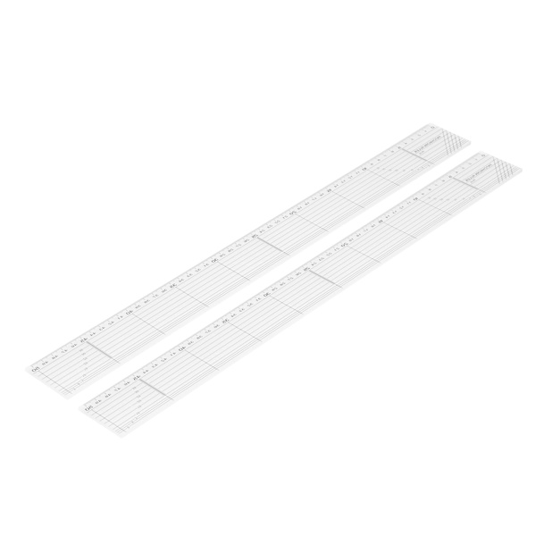 2 stk Quilting Linealer Transparent Akryl 5x50cm Profesjonelle Quiltere Fornødenheter for DIY Håndverk Sying