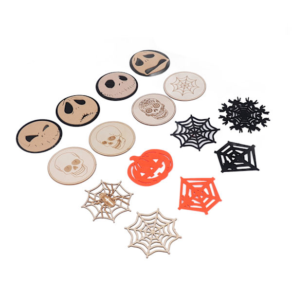 15 stk. Halloween-glasunderlag, udsøgte, tykke, varmeisolerende Halloween-kopunderlag til Halloween-dekoration