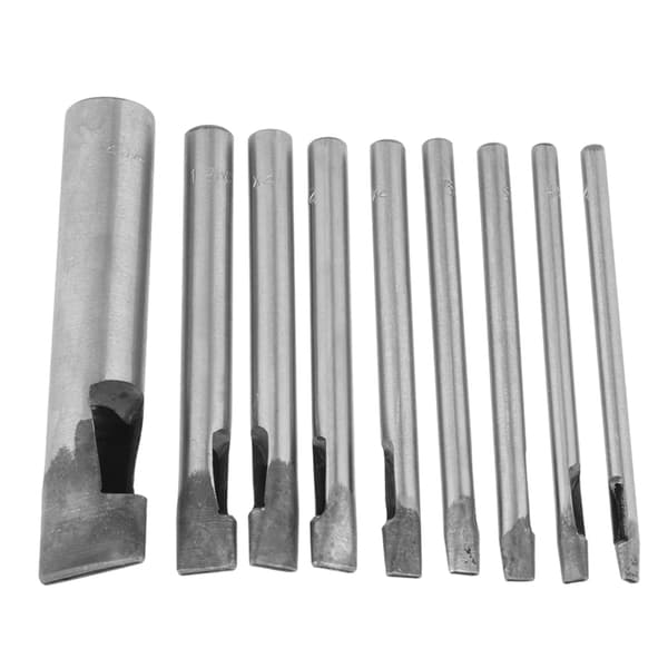 2mm 9stk Læder Oval Form Hulstans Sæt Cutter Hul DIY Værktøj