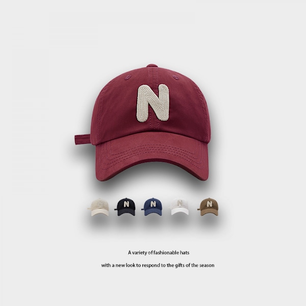 Hatt Brev Broderad Justerbar Baseballkeps Red