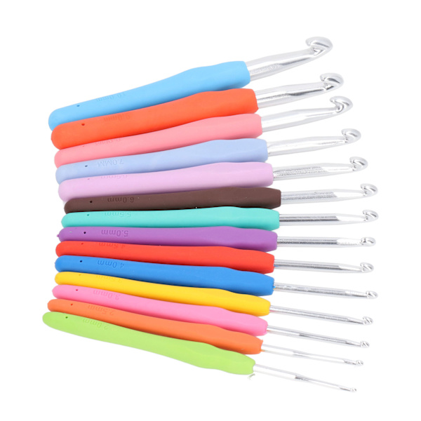 37 stücke Häkelnadeln Set Tragbare Bunte Ergonomische Weiche Griff Strick Häkelnadel Kit Anfänger Geschenk