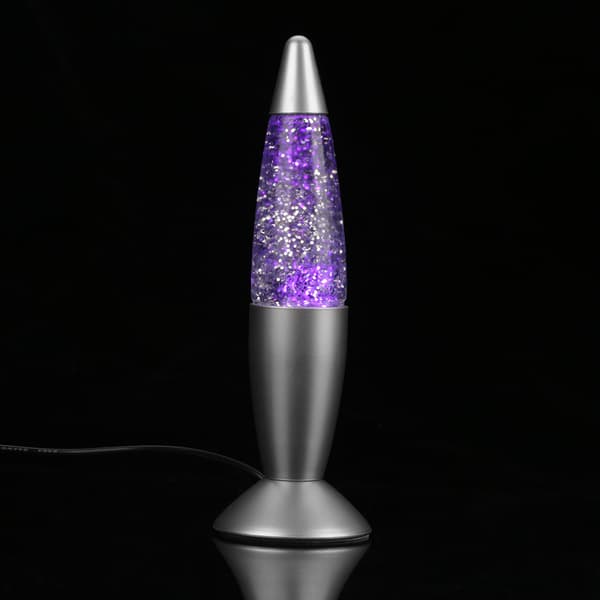 Lava Lampe LED Glitter Fest Lys Natlampe Multi Farve Skiftende
