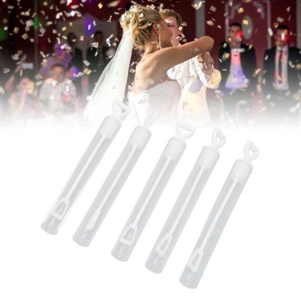 96 kpl Bubble Wands Valkoinen Läpinäkyvä Kestävä ABS Kannettavat laajasti Käytetyt Bubble Sticks Juhla-häälomaan