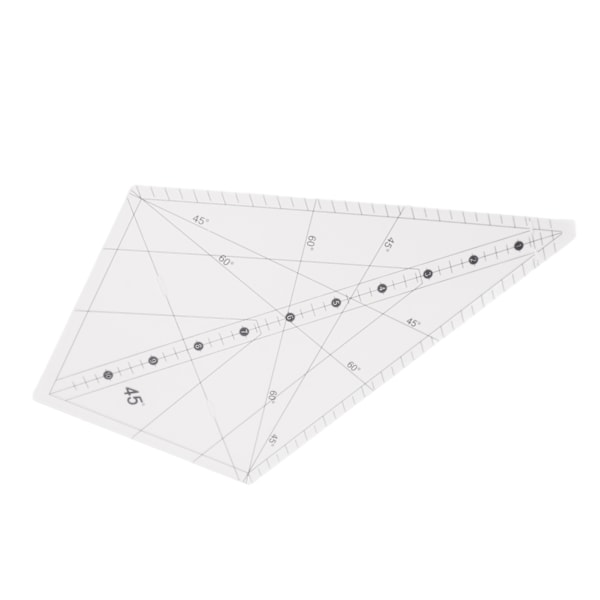 45 graders quiltrul 45 grader transparent klar robust hållbar plast allmänt använd sömnadslinjal 16 fot