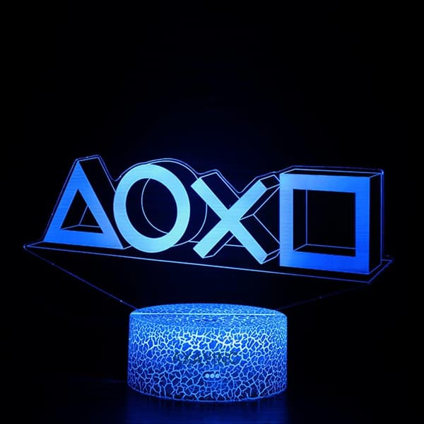 3D Nattlys LED Illusjon Skrivebord Bordlampe 7 Farger Endres