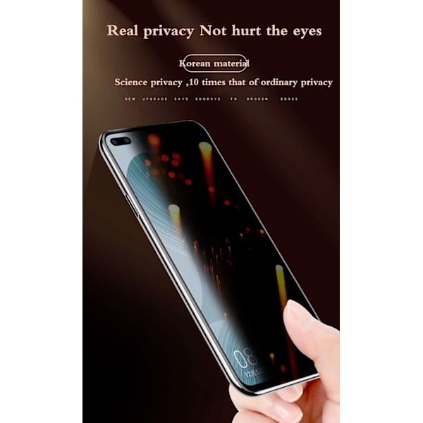 Anti Peeping För VIVO IQOO 5 Sekretess Hydrogel Film  Skärmskydd