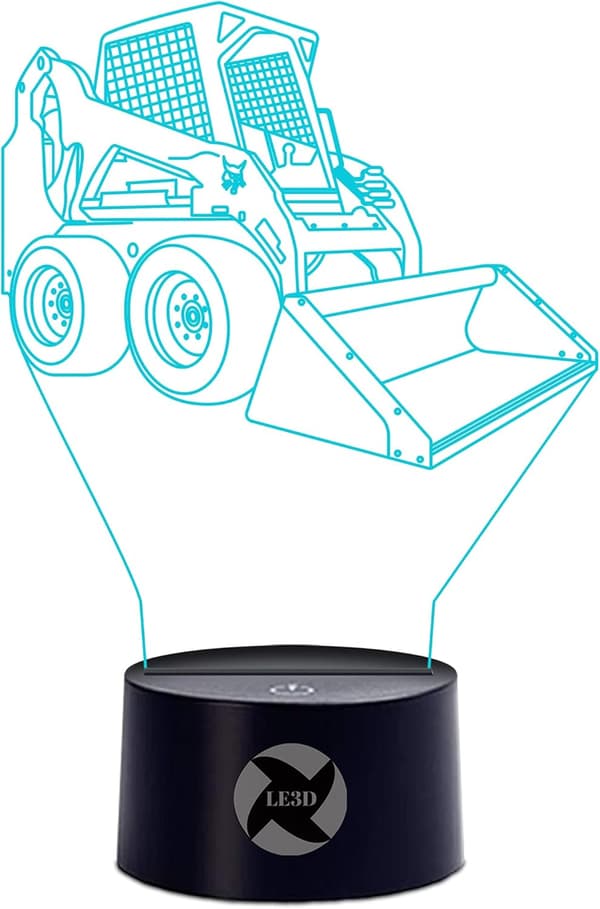3D Optisk Illusjon Nattlys - 7 LED Fargeskiftende Lampe
