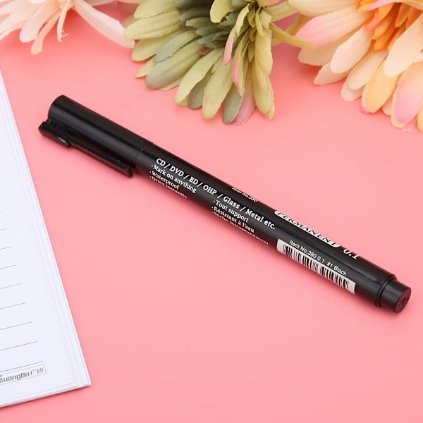 Musta öljypohjainen Micron Liner -tussit piirtämiseen, luonnosteluun ja sarjakuviin (0,1 mm)