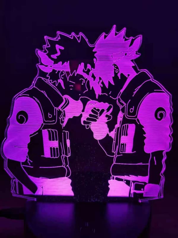 Naruto Kakashi Uchiha Sasuke 3D Illusion Natlampe Sm