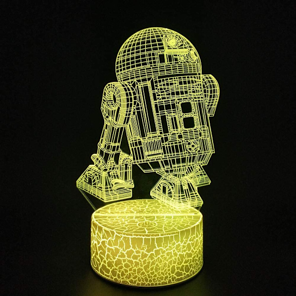 3D Optisk Illusion Nattlampa, Visuell Kreativ LED-lampa med Touchkontroll och 7 Färger Dimmbara, USB-driven för Heminredning eller Semestergåvor