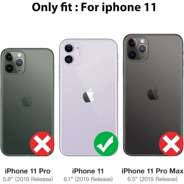 Kompatibel med iPhone 11 Fodral 6.1 Tum Laser Bling Glitte