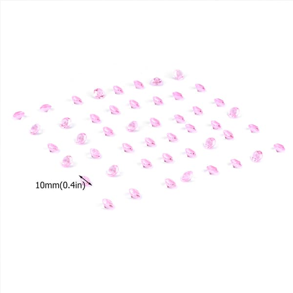 1000 stk 10 mm akrylperler til bryllupsfestdekorasjon DIY-pynttilbehør (rosa)