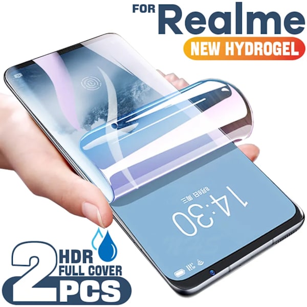 2 st Full Cover skärmskydd för Realme XT skärmskydd Hydrogel