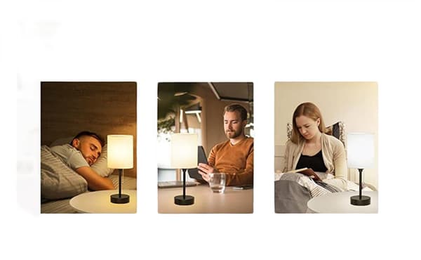 Små Sengebordslamper 3 Farvetemperaturer - Træk Kæde Bordlampe