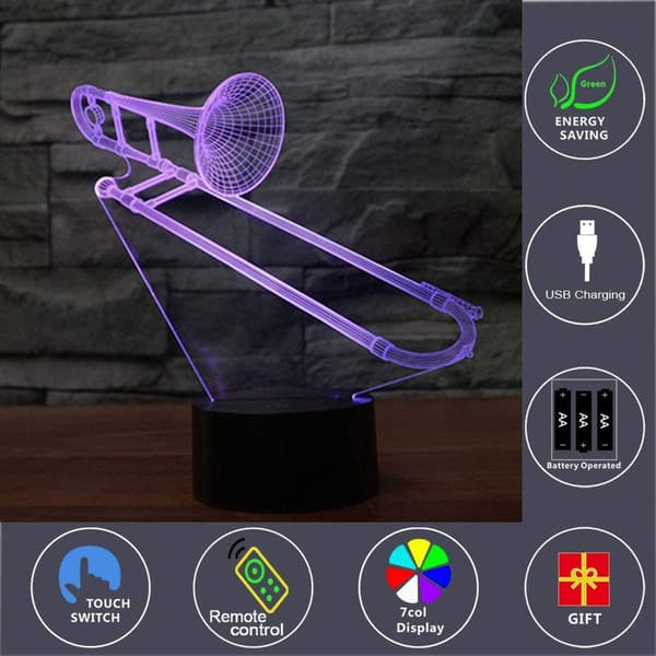 3D optisk illusion mops hund sensor nattlampa med smart till