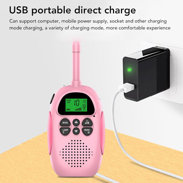 Børne Walkie Talkies Blå Pink Håndholdt Trådløs Sød 3Km Børns Walkie Talkie Forældre Barn Interaktivt Legetøj
