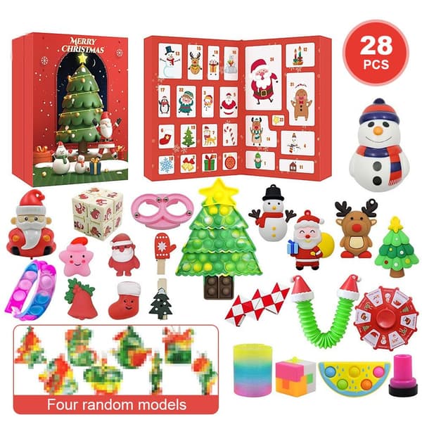 Jule-adventskalender med 24 rum, sensorisk fidget-legetøj til børn med særlige behov