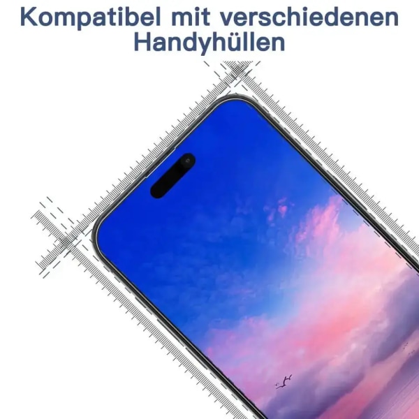 4 st härdat glas för iPhone 13 Pro skärmskyddsfilm