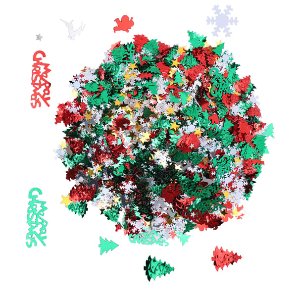 Julekonfetti Glitter Sequin Blanke til Fest Festival Dekoration Tilbehør 100g