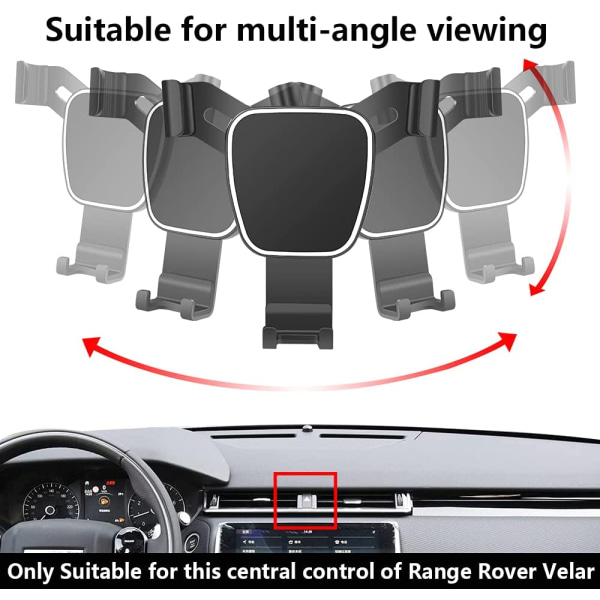 Auton puhelinteline 2018-2020 Land Rover Range Rover Velar SUV:lle Autotarvikkeet Navigointiteline Sisustuskoriste Mobiilimatkapuhelinteline