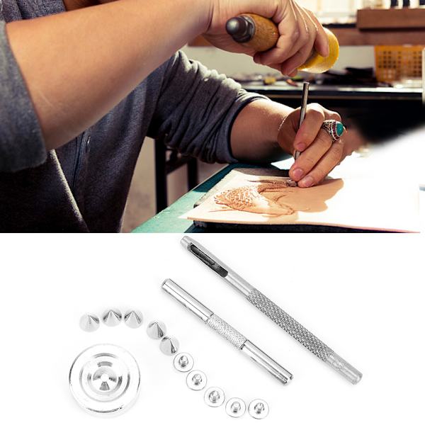 100 st/set Metall Punk Spike Bullet Nitar DIY Bälte Väska Skor Kläder Kon Nitar