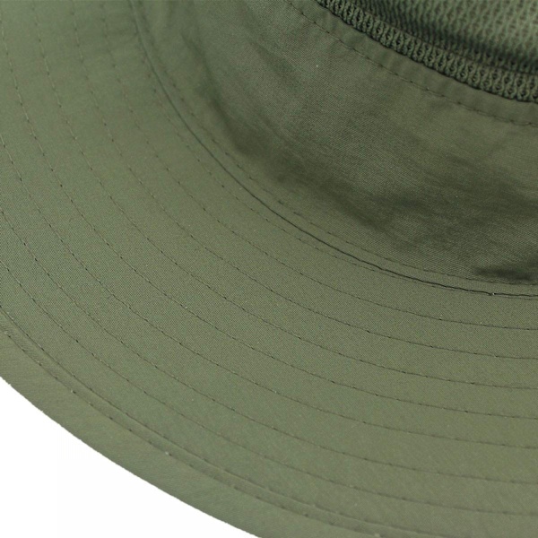Hatt för män med solskydd UPF 50+ bred brätte hinkhatt vindtät fiske Army Green