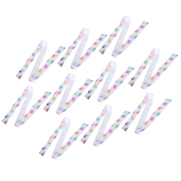 Fyrverkeri mønsterbånd digital utskrift DIY klær tilbehør hodeplagg 10 meter 38mm(Hvit S7 )