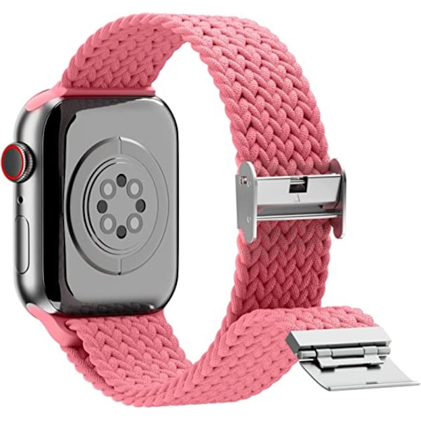 Elastisk flettet løkke for Apple Watch-reim 38 mm 40 mm 41 mm Kvinner/Menn, Solace Elastics Stretch Nylon Sportreim armbånd for iWatch-reimer serie 7