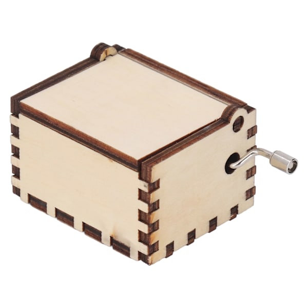 DIY Hand Cranked Music Box Castle in The Sky Pine Wood Stimulate Creativity Exercise Hands On Ability Music Box for Desk