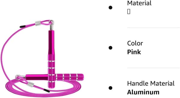 Hopprep, Hopprep för träningsövningar, justerbart hopprep för vuxna för män, kvinnor, barn, flickor Pink