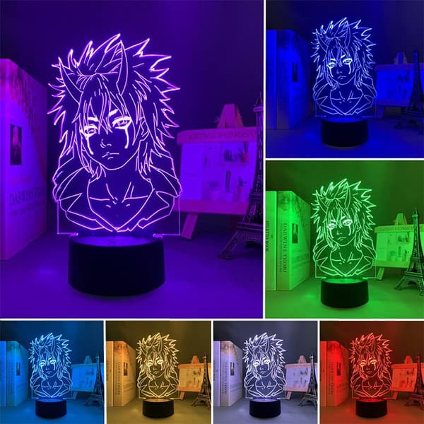 3D LED nattlysfigur egnet for soveromsdekorasjon bordlampe (Hong Wan)
