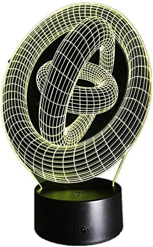 Kunstnerisk Abstraksjon Moderne 3D USB Nattlys Fargerik Colo