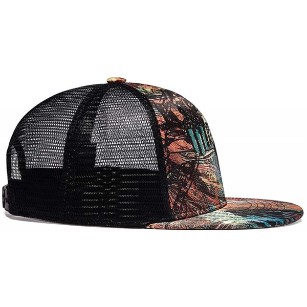 Mesh Trucker Hats,Outdoor Snapback Dad Hat,Hip Hop Men Women E