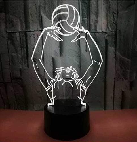 Optisk illusjon 3D Volleyball Nattlys 16 Farger Endring